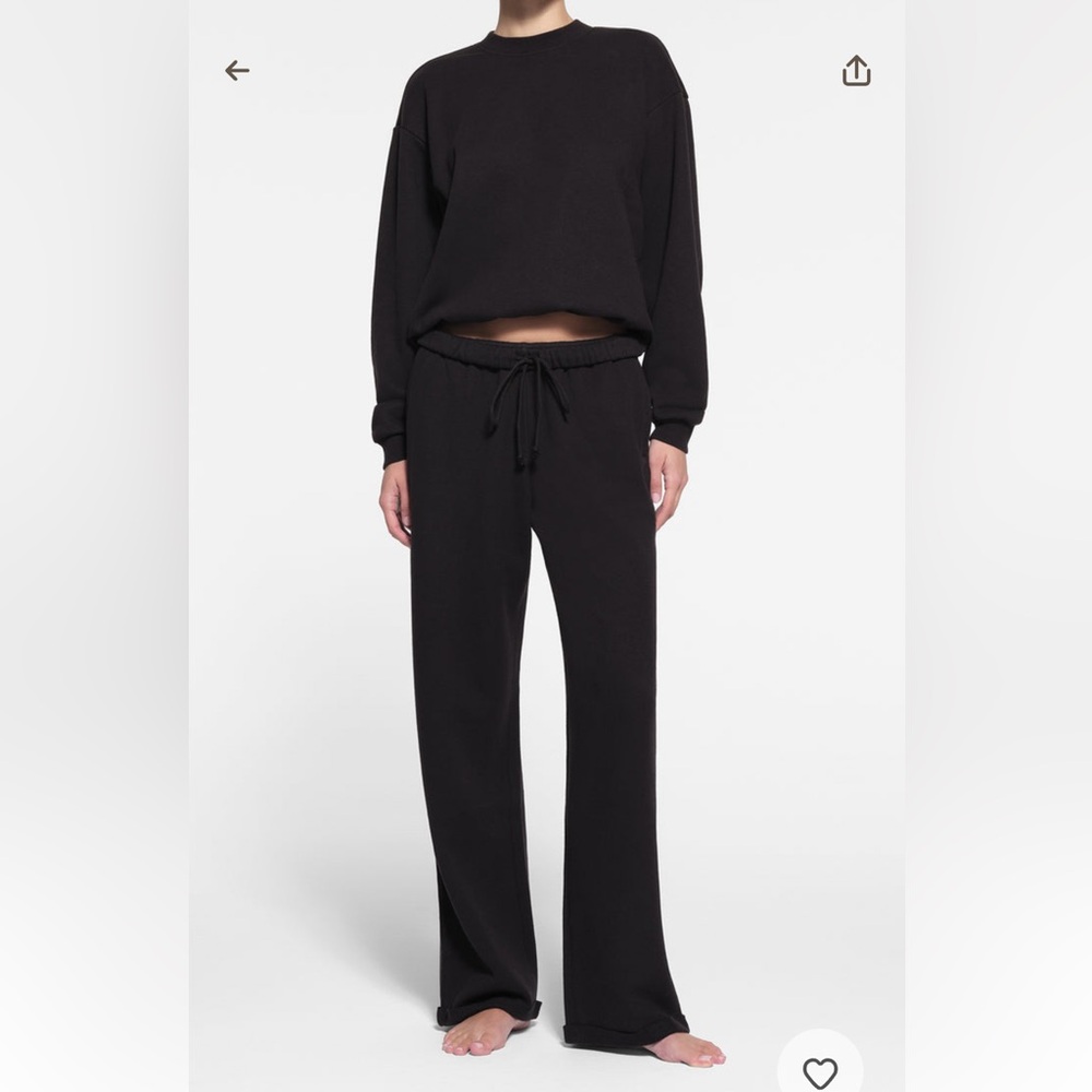 NWOT SKIMS Cotton Fleece Straight Leg Pant